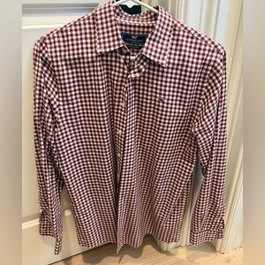 Vineyard Vines kids burgundy gingham Shirt